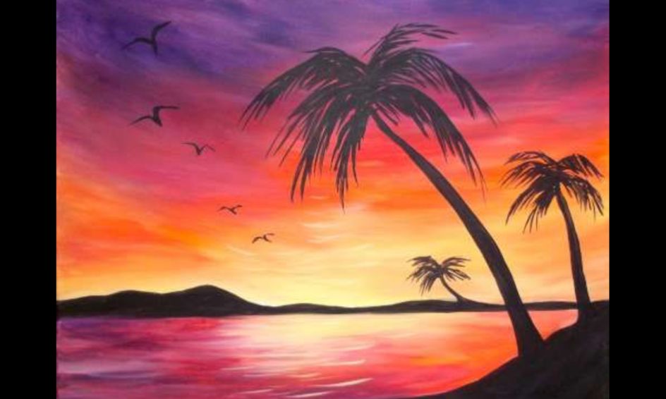 Landscape And Perspective How To Paint A Beach Sunrise Scenery