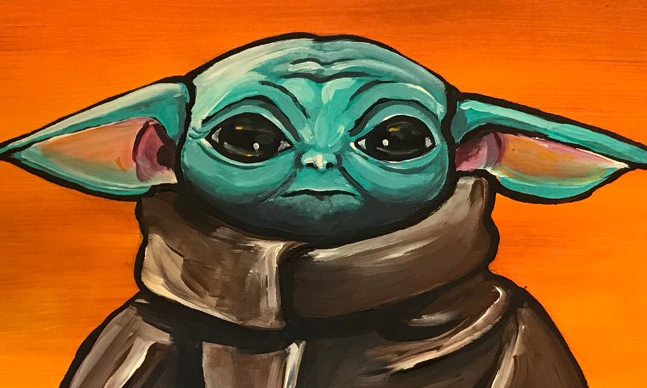 Create With Kendra Paint Baby Yoda Small Online Class For Ages 13 17 Outschool