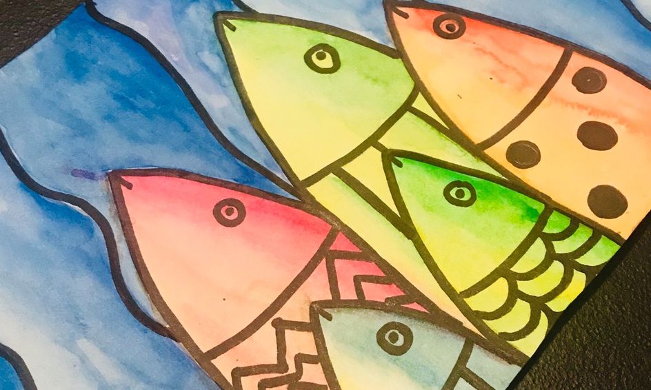 Colorful Fish Abstract Artwork With Watercolor Small Online Class For Ages 6 11 Outschool How to draw cool stuff a drawing guide for teachers and students catherine v holmes. outschool