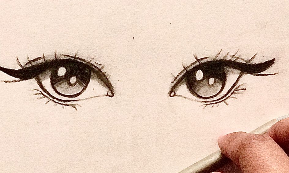 Learn To Draw: Pretty Semi Realistic Anime Eyes Step By Step! | Small ...