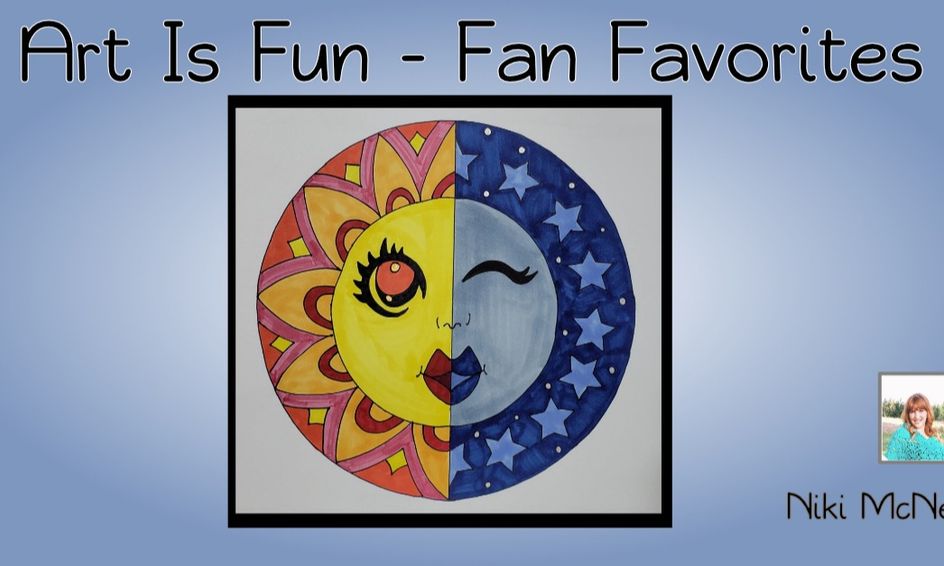 Art Is Fun Fan Favorites Sun Moon Warm Cool Colors Edition Ages 8 12 Small Online Class For Ages 8 12 Outschool