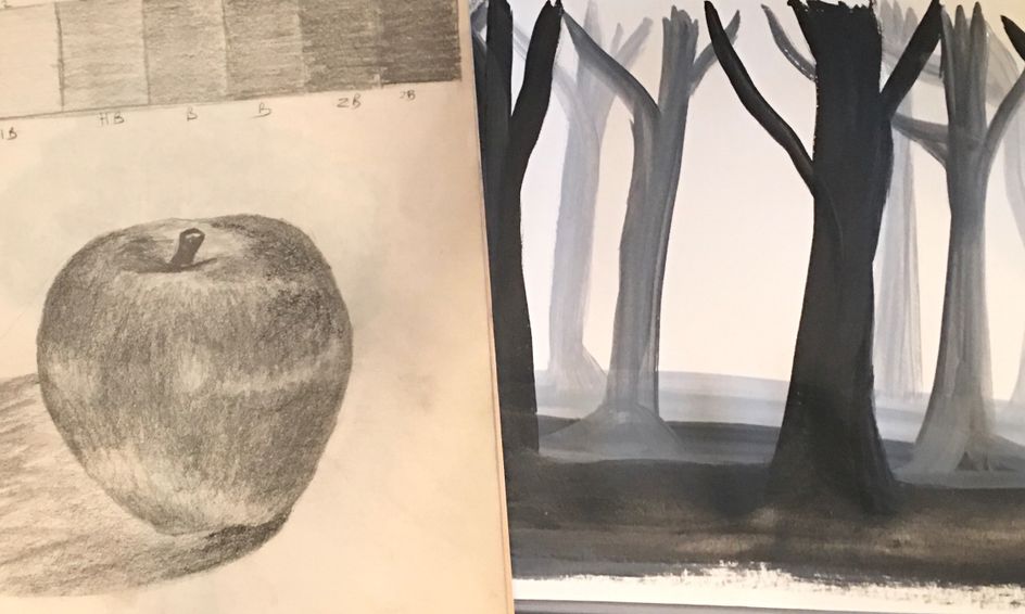 Grayscale Drawing Painting Ages 9 Small Online Class For