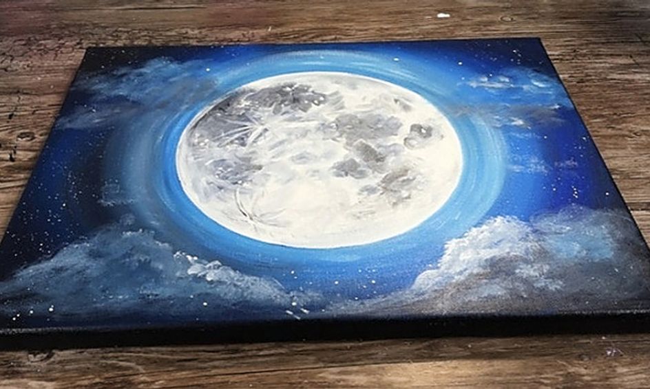 Paint Sip Full Moon Small Online Class For Ages 9 14 Outschool