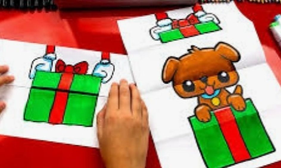 How to Draw a Puppy Present Folding Surprise Card Small Online Class