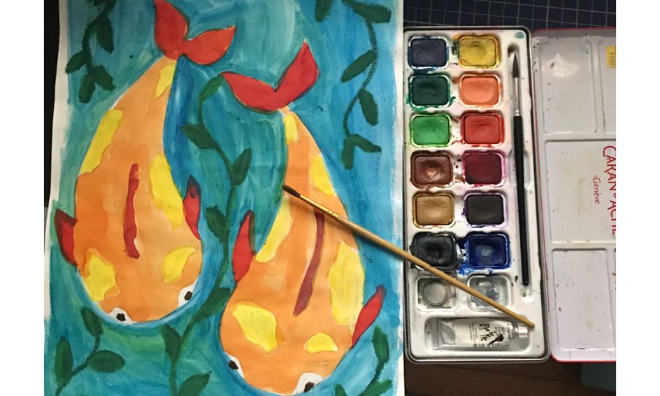 Let S Draw Paint Koi Fish Small Online Class For Ages 8 10