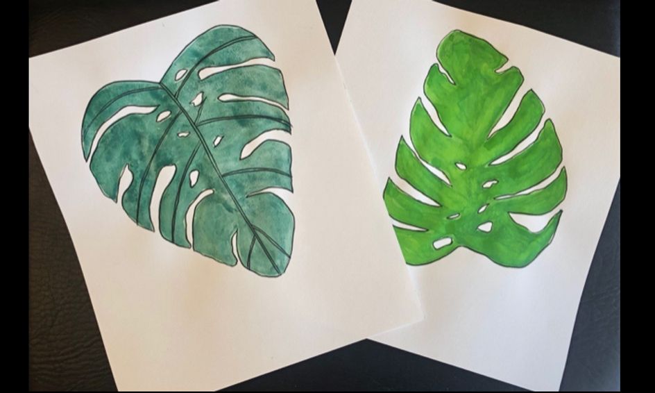 Botanial Watercolor Leaf Intermediate Painting Small Online