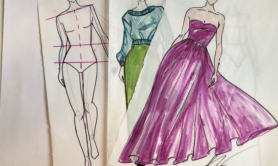 Fashion Design 2 Clothing Design Sketching Coloring And Texture
