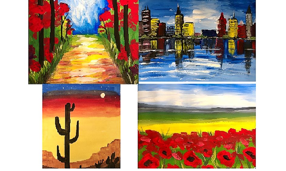 Let S Paint Fun Landscape Paintings City Forest Desert Ages 9 13