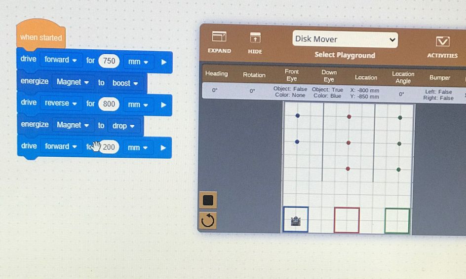 Coding And Robotics Disk Mover Challenge Beginner Learning Loops Ages 8 13 Small Online Class For Ages 8 13 Outschool