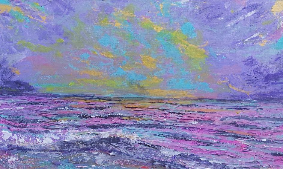Beautiful Seascape Impressionism Painting Small Online Class For