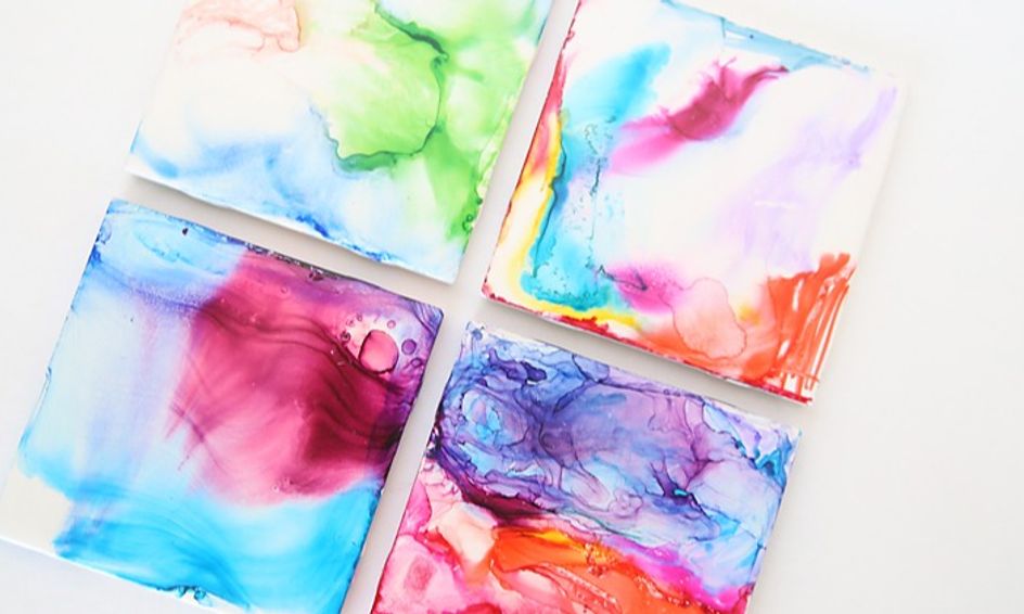 Alcohol Ink Tile Coaster Or Trivet Class Small Online Class For