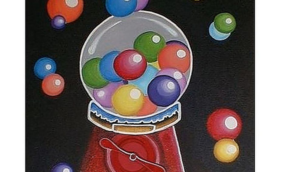 Paint Sip Gumball Machine Small Online Class For Ages 9 14