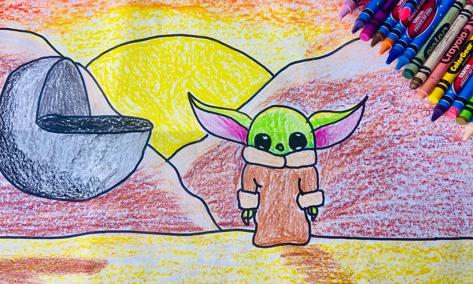 Draw And Color Cartoon Baby Yoda Small Online Class For Ages 7 11 Outschool