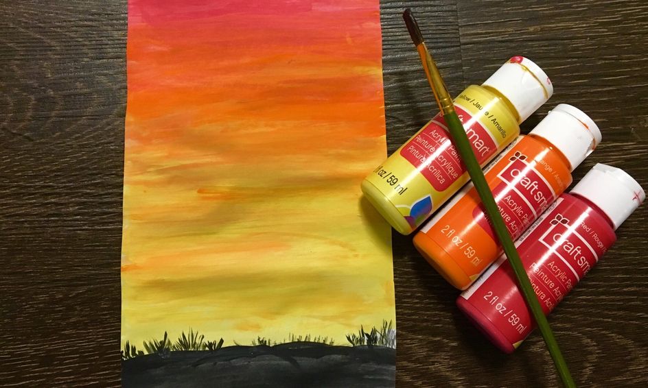 Sunset Painting For Kids Easy