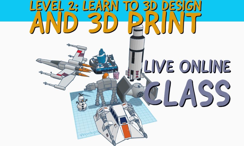 intermediate 3d printing 3d designing course pokemon and disney characters small online class for ages 10 15