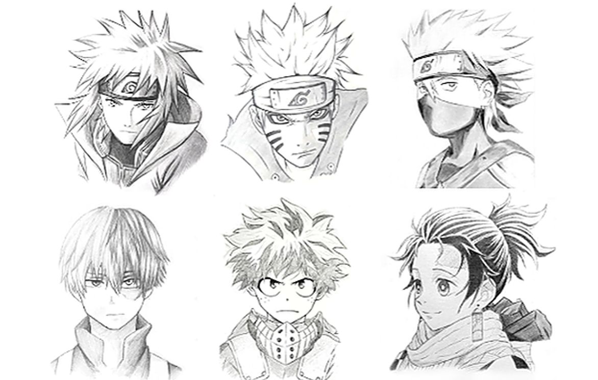 8-Week Pencil Sketching Art Series - Level 1 Anime Techniques: Head & Face  Study: Naruto & More | Small Online Class for Ages 8-13