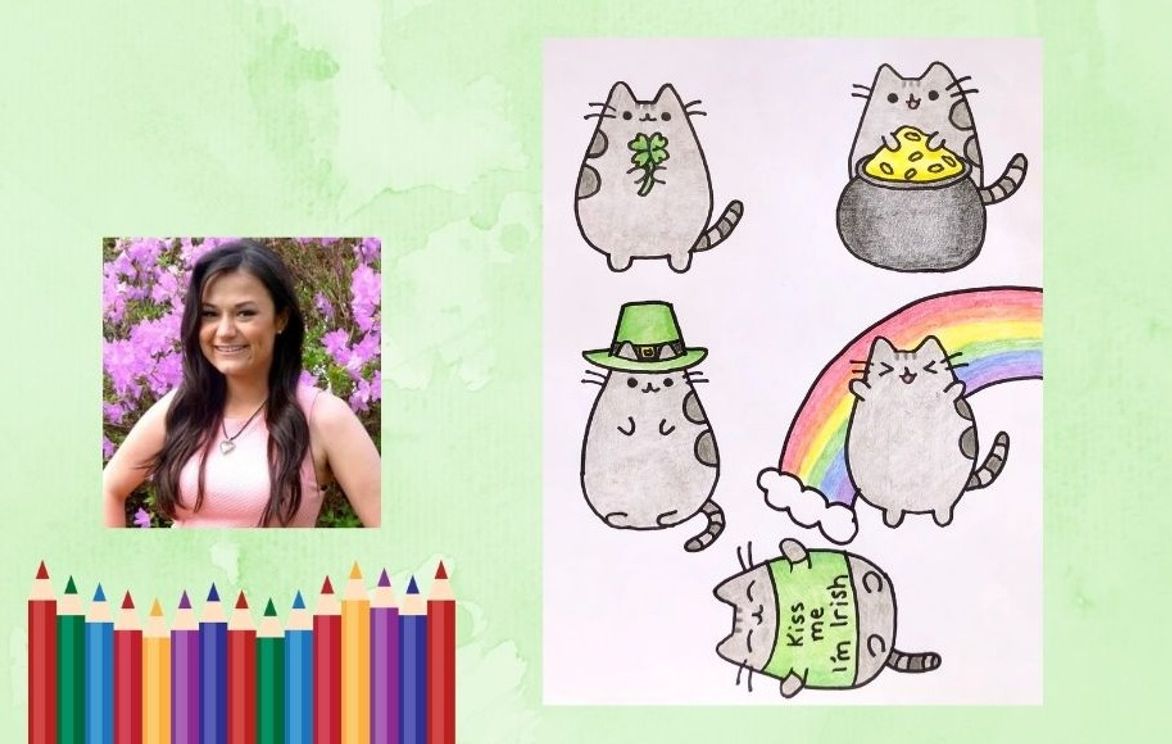saint patricks day pusheen