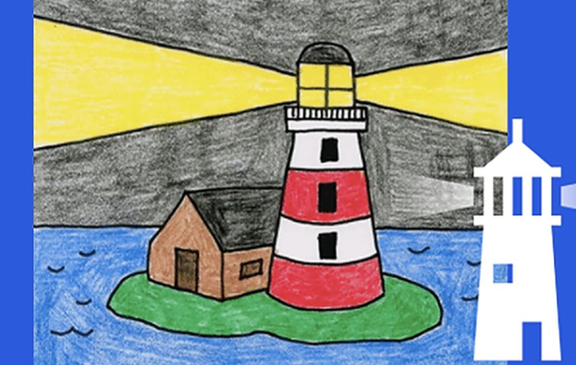 Art/Drawing Class: Lighthouse Ocean Scene | Small Online Class for Ages