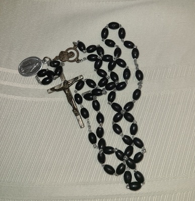 Black Catholic Rosary from Ireland. 