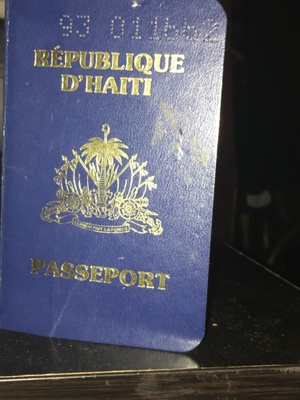 The passport with my mother's visa