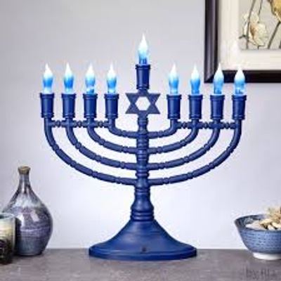 A Hanukkah Menorah (Not Mine)