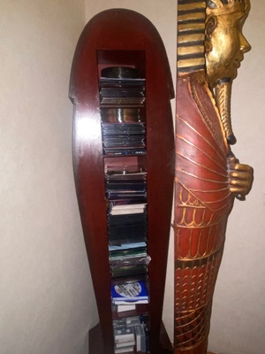 Here is King tut opened filled with all the discs and videos.