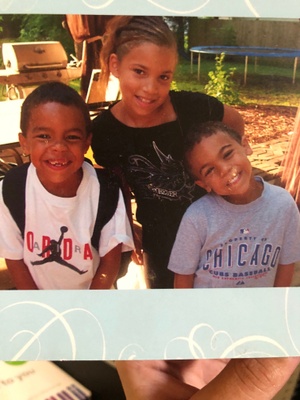 Me and my lil brother and my sister when we were younger If i had to take one thing it me this woud be it