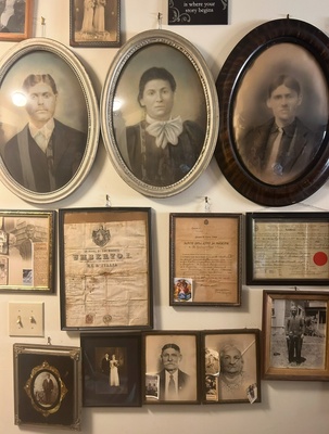 Framed photos of my distant relatives