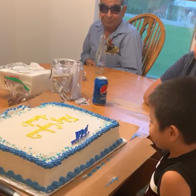 my uncle at his sons birthday