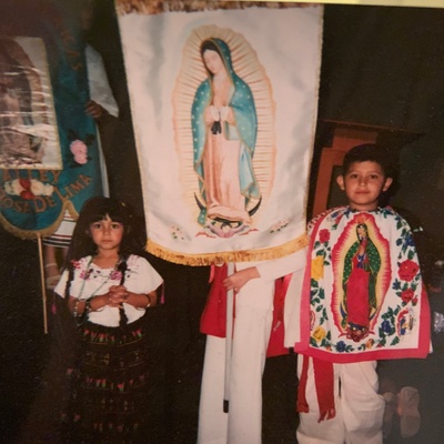 my brother and I on December 12th celebrating La Virgen de Guadalupe 