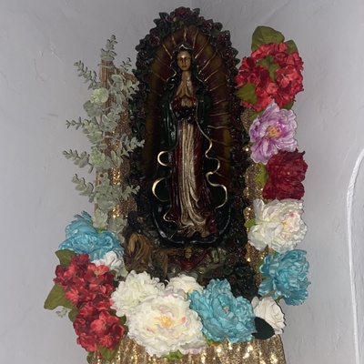A statue of Our Lady of Guadalupe