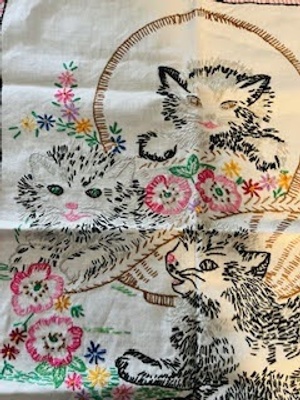 This is a photo of the Cat Embroidery