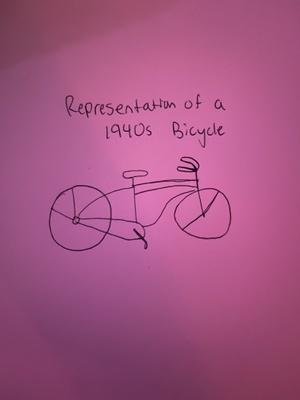 Representation of a 1940s Bike.