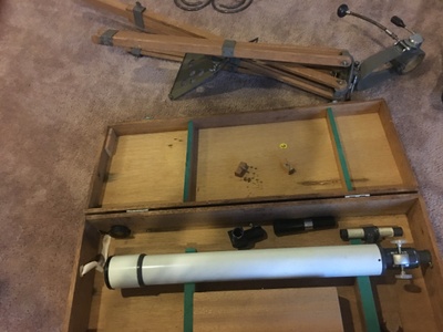 My great grandfathers telescope with the stand 