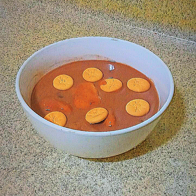 a bowl of habichuela con dulce. 