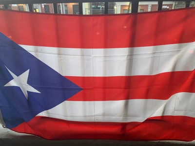 The Puerto Rican Flag on my balcony.