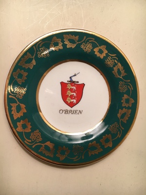 My object is a plate from Ireland. 
