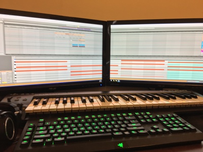 My MIDI keyboard and work station.