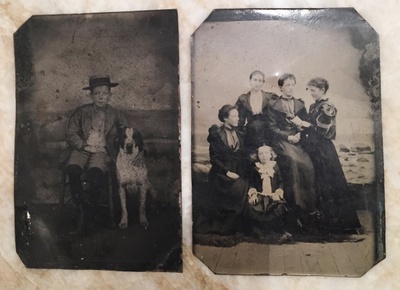 Tin daguerreotype photos from 1893 and 1895 