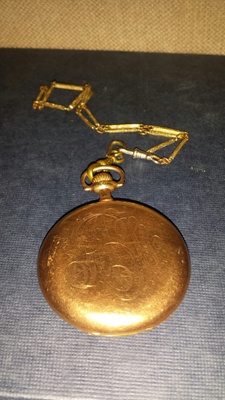 The back of the pocket watch
