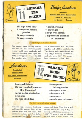 Recipe for Banana Tea Bread