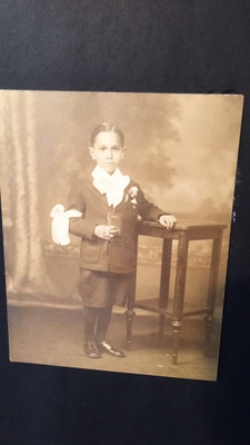 Grandpa at age 7 before his communion 
