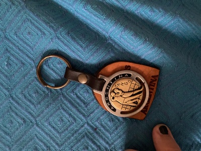 My grandpa's tango medal keychain