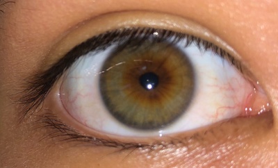 A combination of my dad's and mom's eye