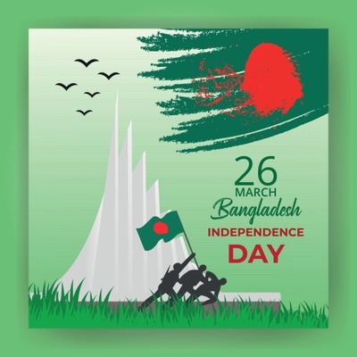 Bangladesh independence date on the flag