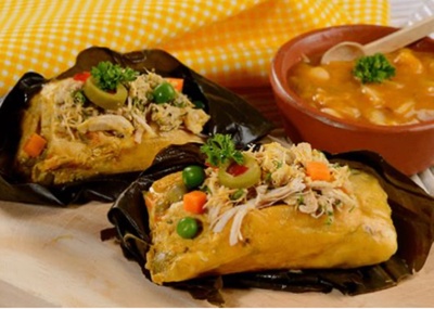 ECUADORIAN TAMALES MADE FROM CORN FLOUR