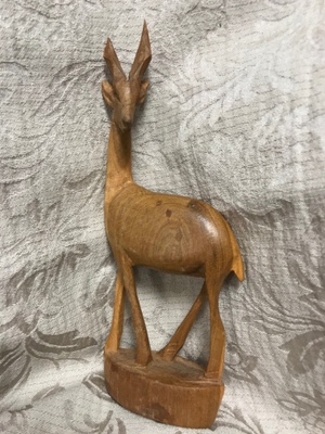 This is a gazelle that my great grandfather carved