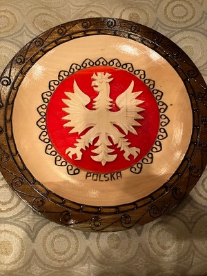 Wooden Carved Polish Plate