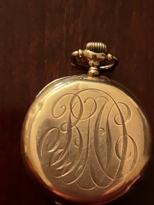 Engraved outside of watch
