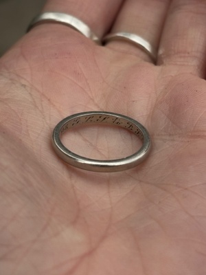 Photo of my grandmother’s wedding band